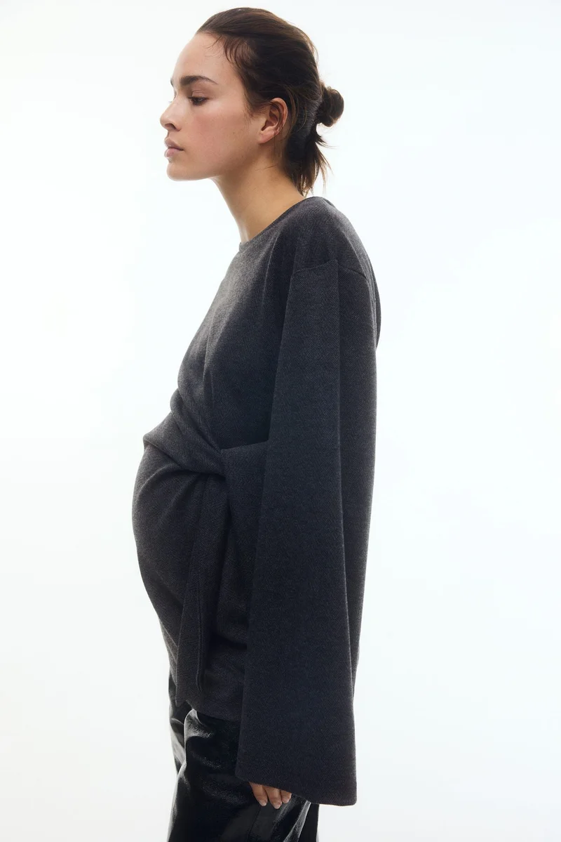 H&M MAMA Tie-detail top